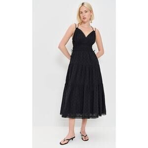 Ulla Johnson Freya Midi Dress in Noir Black 4